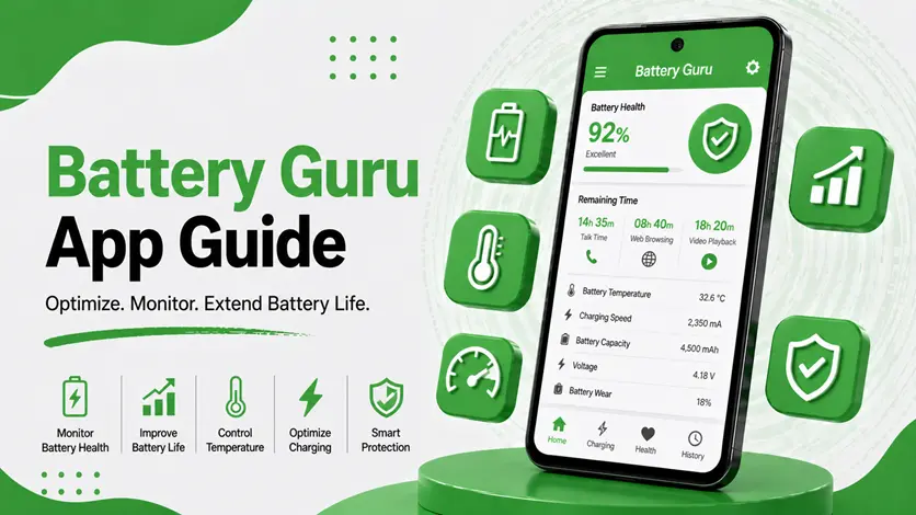 Battery Guru App Guide (Monitor Battery Health, Charging Cycles & Improve Performance)