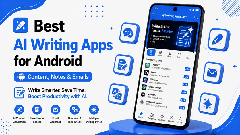 Best AI Writing Apps for Android (Content, Notes & Emails)